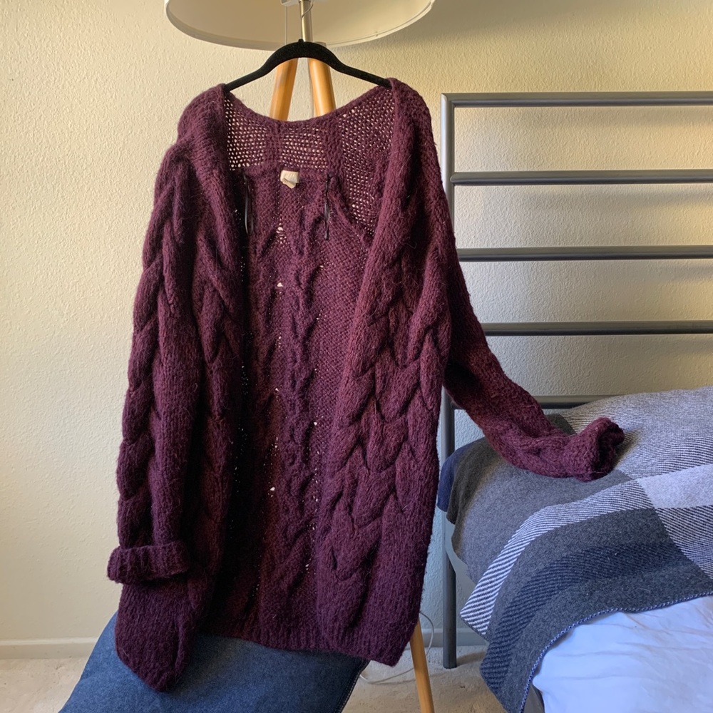 Oversize Knitted cardigan coat